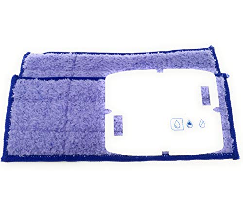 2 Stück Nass, Feucht oder Trocken Wischtücher (frei wählbar) Microfaser Pads, Tücher kompatibel mit Staubsauger iRobot Braava Jet 240, 241, 250 waschbar (Wet, Nass)