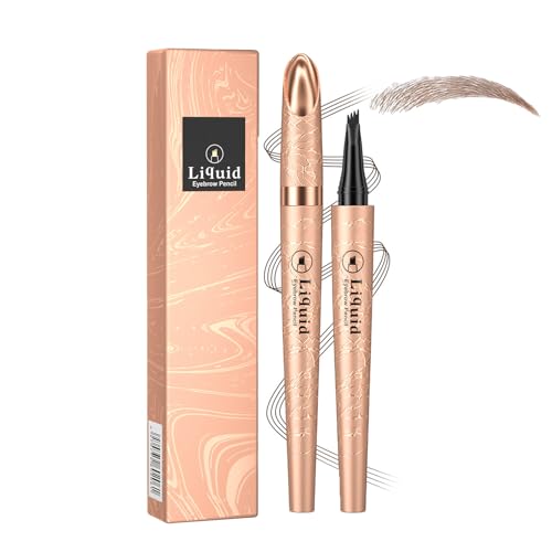 Augenbrauenstift Wasserfest Microblading Effekt - Wischfester Augenbrauenfarbe Braun Natürlich, Natürlich Aussehende Augenbrauen Mühelos,Langlebig für Augenbrauen Färben Schminke, Eyebrow Pencil