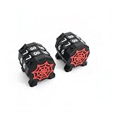 Dual Wheel Life Counter 2-Pack (0-99 Range) - Health Point Tracker Dial for Tabletop Games Like Magic: The Gathering (MTG), Dungeons & Dragons (D&D), and Other Board Games (Spider Web)