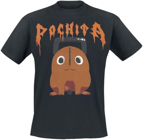 Chainsaw Man Pochita The Chainsaw Devil Homme T-Shirt Manches Courtes Noir M