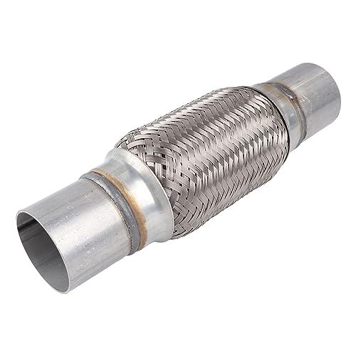 Tubo de escape de coche de 50 x 250 mm, sin soldadura, de acero inoxidable, manguera flexible, resistente a las sacudidas, trenzado, flexible. Reemplace su tubo de escape por