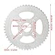 Tissting Kettenrad Hinterrad 50 Zähnen 40mm ID 420 Ketten 4 Löcher Silber Stahl Motorrad Ritzel Zahnkette für Gokart, ATV, Pit Bike