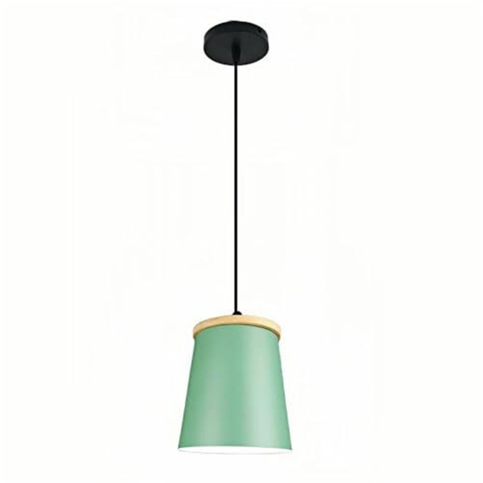 KBUUKYYXouy Nordic Macaron E27 Simple One Head Metal Pendant Lamp Chandelier Hanging Lighting Ceiling Fixture for Kitchen Island Restaurant Home(Green)