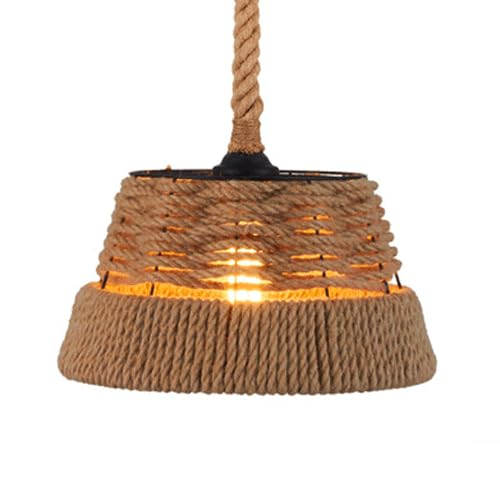Lustre industriel moderne en corde de chanvre pour salon et salle à manger