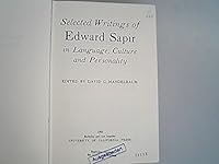 Selected Writings of Edward Sapir in Language, Culture, Personality B000VQ8XLQ Book Cover