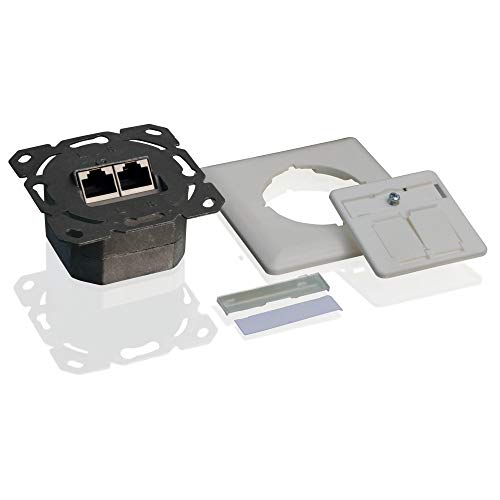 Helos Boîte de jonction Cat 6A (EIA/TIA) AP/UP 2 ports vertical Blanc pur