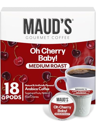 Image of Maud's Cherry Flavored Medium Roast Coffee Pods, 18ct