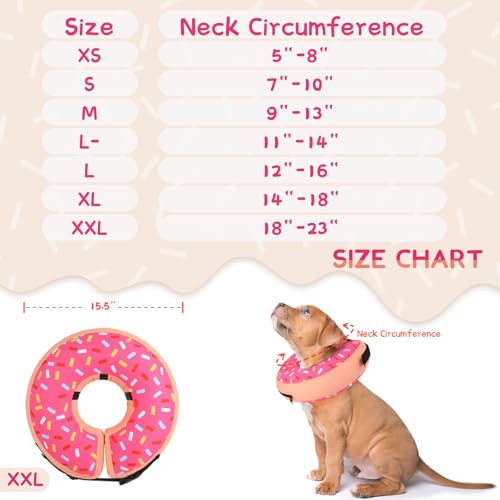 Image of Supet Inflatable Dog Cone Collar Alternative After Surgery, Dog Neck Donut Collar Recovery E Collar for Neuter, Soft Pet Cone for Small Medium Large Dogs
