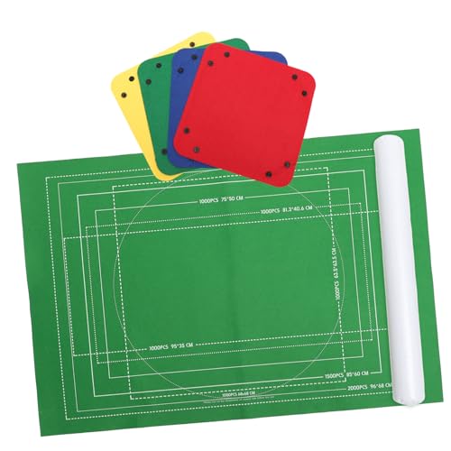 JOINPAYA Jigsaw Roll Mat for 2000 Pieces Puzzles Felt Puzzle Storage Mat Inflatable Tube Fixing Bands Random