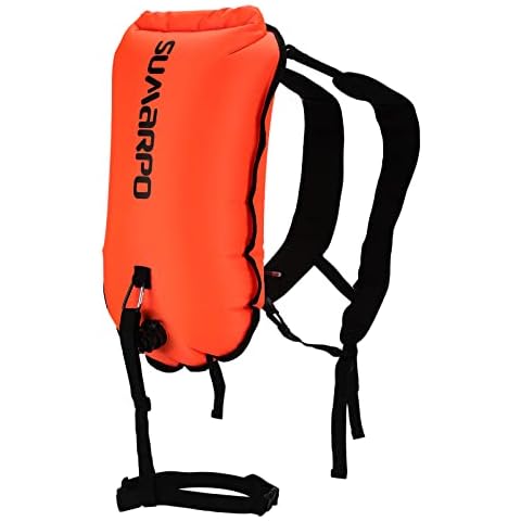 SUMARPO Swim Buoy with 28L Drybag, Waterproof Bag for Boating, Fishing, Visible Safety Float Swim Bubble for Open Water, Swimrun, Triathletes, Snorkelers Cover