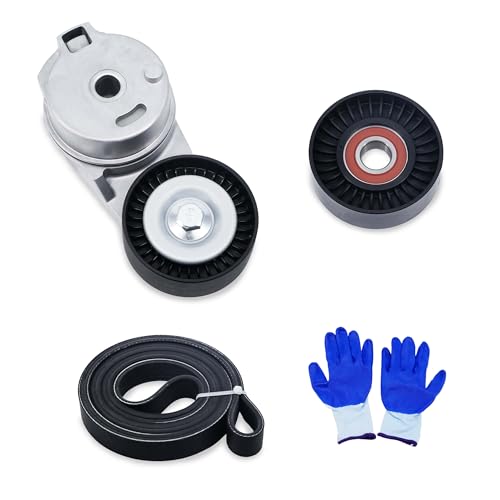 NAYAMOL 38018 38323 Serpentine Belt Drive Component Kit, Compatible with Dodge Ram 1500 2500 3500 V8 5.7L HEMI 2009–2018 Replaces06A903315D 06A903315E 06A903315F 4861660AA K060795HD