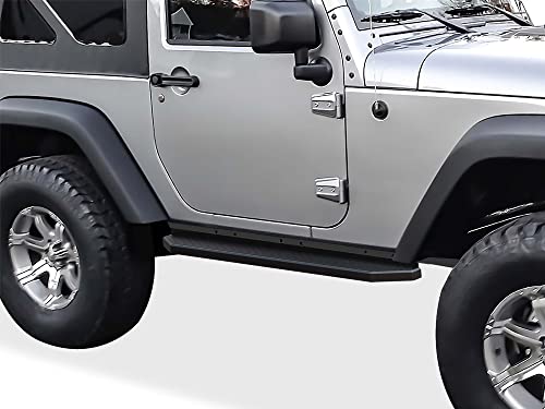 Estribos de aluminio 6 pulgadas negros para Jeep Wrangler JK