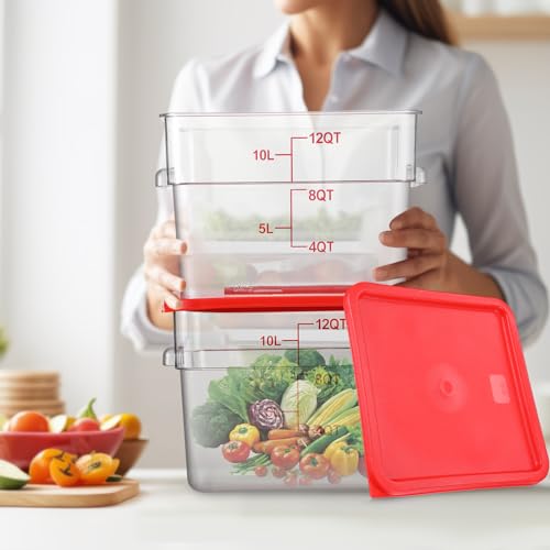 Baderke LE-BADERKE-1078 2 Pcs Lids For Square Commercial Food Storage Containers Polycarbonate Lids(Only Lids) Food Storage Containers thumb #5