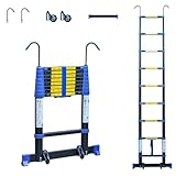Teleskopleiter 2,6m TELESCOVA8+, Aluminium, Faltbar, Ausziehbar, Multifunktion, Maximale Arbeitshöhe 3,5m, Abnehmbare Haken, 5 Jahre Garantie
