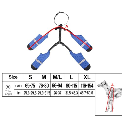 Hundepfotenstiefel-Leggings – Schneeschuhe, Hundepfotenschutzstiefel, Hundegeschirr für kleine bis XL | schmutzabweisend, rutschfest, mittelgroße Hunde, Winterstiefel, Rücken zu Rücken Hund,
