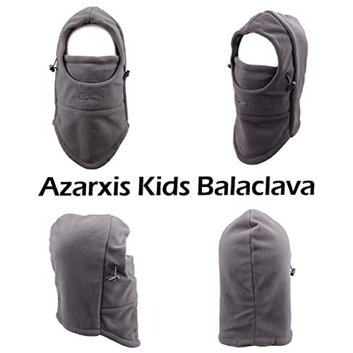 Azarxis Kids Children's Fleece Balaclava Face Mask Windproof Thicken Winter Hat Neck Warmer Ski Mask (Black) #TOP5