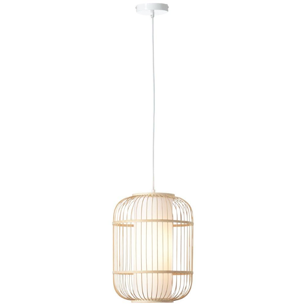 Brilliant Bones Pendelleuchte Ø 30 cm – E27-Fassung, dimmbar, natürliche Materialien, Natur/Weiß, ohne Leuchtmittel – ideal für Esszimmer & Wohnzimmer