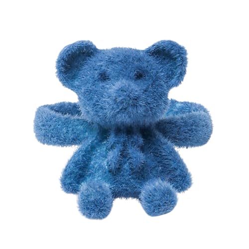 Bague ours en peluche réglable en résine douce pour styles Y2K et Kawaii