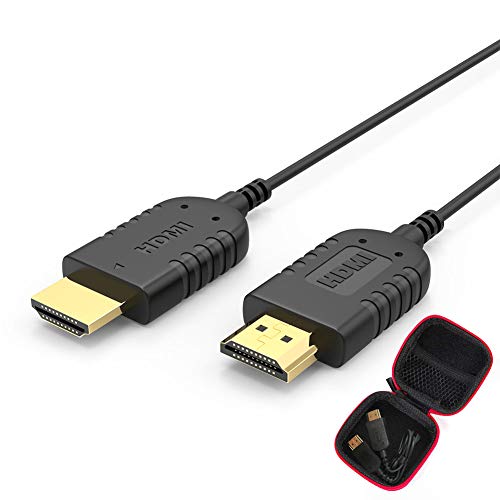 Ultra Slim & Super Flexibele HDMI-kabel 0.8M, Hyper Thin HDMI 2.0-kabel, Hoge snelheids werelds dunste HDMI ondersteunt 4K, Ethernet, ARC, HDR voor Gimbal, Camera Stabilizer, Nintendo Switch, PS4, TV, PC, Laptop