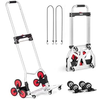 VEVOR Chariot d'Escalier 118 kg Diable Monte Escalier Pliable Robuste ...