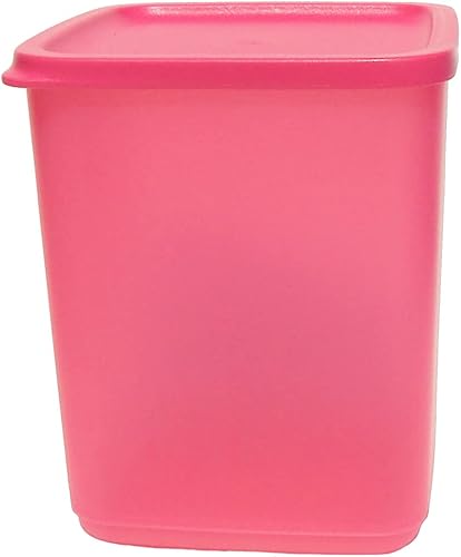 Tupperware Basic Bright Square Round Modular Canister 7.5c Rosa