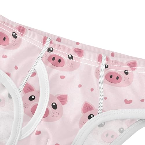 Wusikd Cute Piglet Boys' Underwear Cotton Pink Boys Briefs Soft Toddler Underwear 2T4
