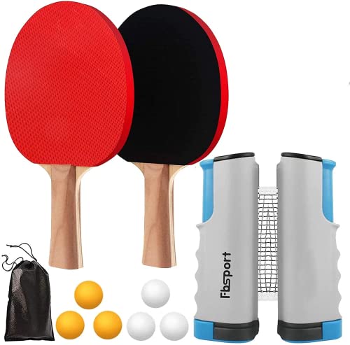 Racchette e palline da ping pong professionali: Racchetta da ping pong con impugnatura ergonomica svasata per una presa confortevole di lunga sessione, con buone prestazioni di assorbimento del sudore, che può offrire controllo e spin superiori. Queste palline senza soluzione di continuità sono progettate per offrire resilienza e forza affidabili.