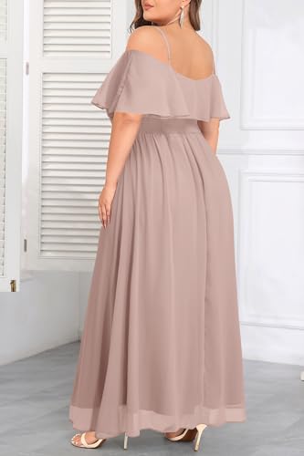Image of Pinup Fashion Women Plus Size Bridesmaid Dresses - Off The Shoulder Formal Wedding Guest Bridal Shower Long Dress