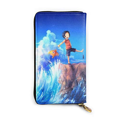 Preisvergleich Produktbild Einteilige Geldbörse aus Leder im Retro-Look, Reißverschlüsse, praktisch, tragbar, sportlich