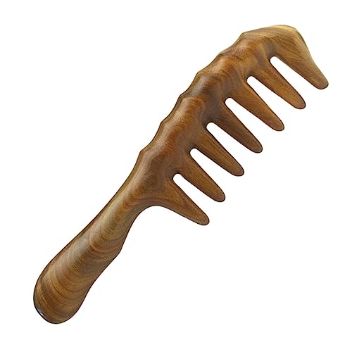 Peigne à poisson en bois vert de santal, l'accessoire naturel pour sublimer vos cheveux au réveil