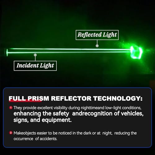Image of PHIXBEAR 20 Pcs Super Reflection Reflective Stickers, Safety Reflective Tape for Car Bike Mailbox Helmet, Red Tape Outdoor Waterproof 3.15 inch X 1.18 inch