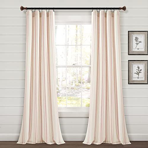 Lush Decor Eco-Friendly Stripe Curtain Panel Pair
