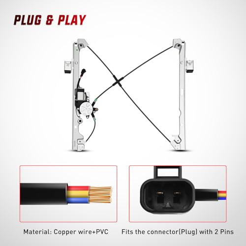 Image of Nilight 741-442 Power Window Regulator Front Driver Side with Motor Compatible with Chevrolet Silverado 1500 2007-2013 Tahoe GMC Yukon Sierra 1500 2007 2008 2009 2010 2012 2013