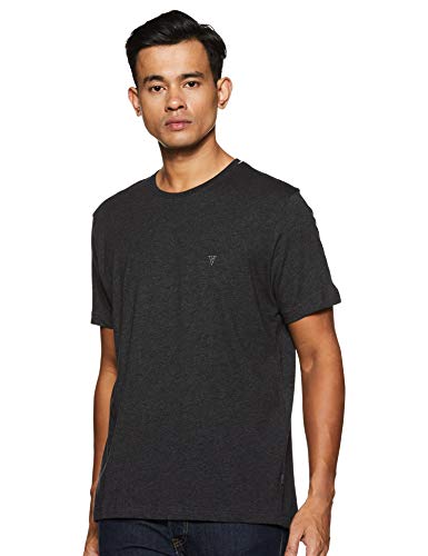 Image of Van Heusen Men Athleisure Regular Fit T-Shirt - Cotton Rich - Smart Tech, Easy Stain Release, Anti Stat, Ultra Soft, Moisture Wicking