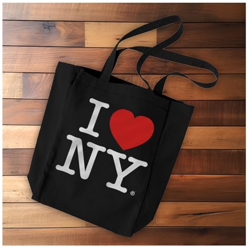 Black I Love NY Tote Bag and New York Souvenir 14 Inches2