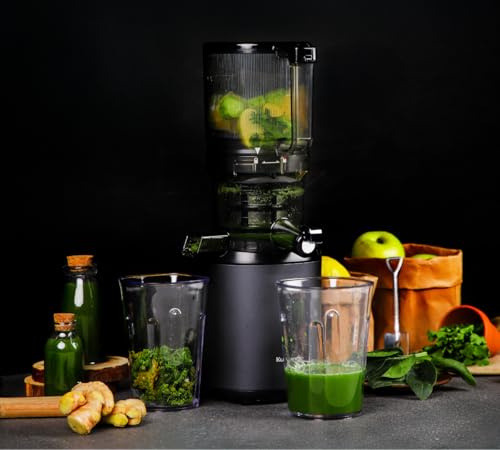 Miniatura 6 de Kuvings Extractor De Jugo Manos Libres Auto6 Corte Automático De Frutas Y Verduras Enteras Cesta De 1,7 L Limpieza Fácil Antracita