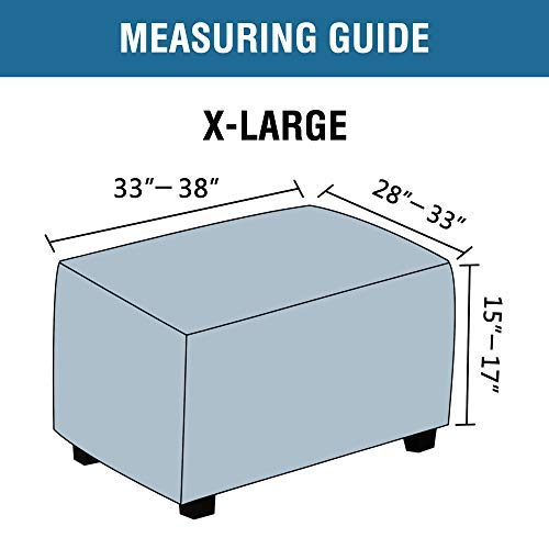image for H.VERSAILTEX Ottoman Cover Slipcover Rectangle Fit Length 33