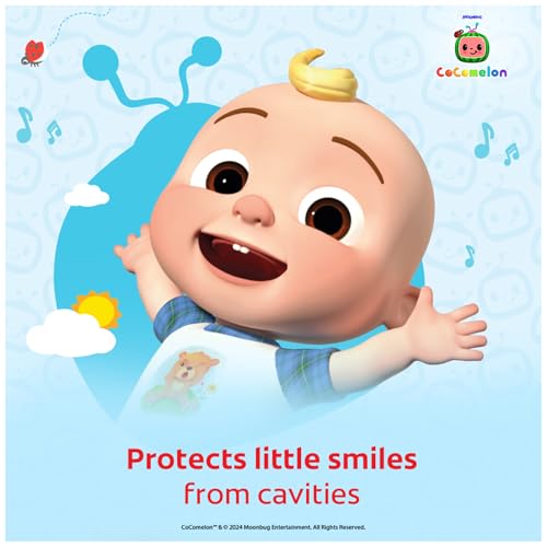 Image of Colgate Kids Cocomelon Toothpaste for 2-5 Years - 80gm, 50% Lesser Abrasive Tooth Paste Formula for Cavity Protection of Milk Teeth (Strawberry Flavour) (Pack of 2)