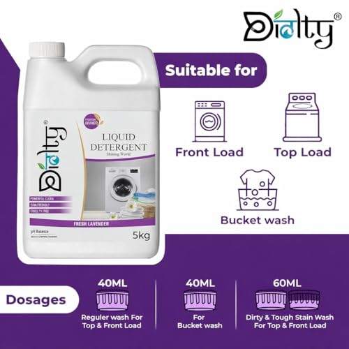 Image of Liquid Detergent 5+1 Liter | Laundry Liquid for Fabric Daily Wash | detergent liquid for Top Load and Front Load Washing Machine | Balanced PH, Non-toxic (Lavender)
