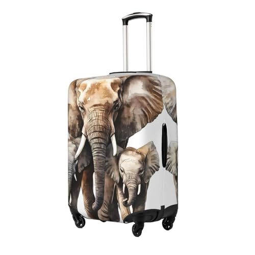 African Elephant Elastic Travel Luggage Cover, Washable Spandex Suitcase Protector, Anti-Scratch Fits 18-32 Inch2
