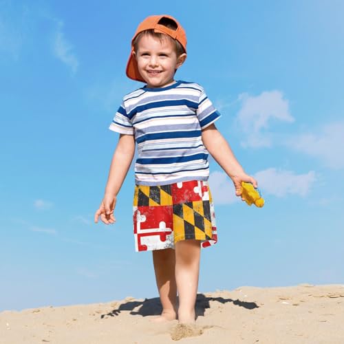 Aflyko Patriot Flag Boys' Board Shorts Girls Swim Trunks Beach Bathing Suit 4-13T4