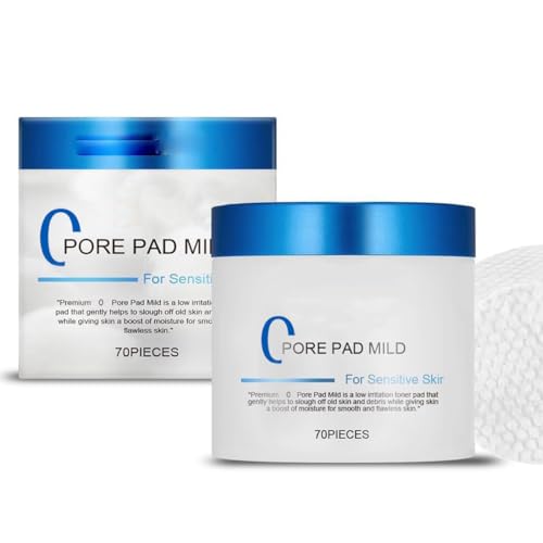 0 Pore Pads 2.0, Dual-Textured Facial Toner Pads, Korean Skin Care 4.5% AHA Lactic Acid, 0.45% BHA Salicylic Acid for Exfoliation and Pore Care-70pads