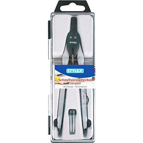 Preisvergleich Produktbild Stylex 42115 Schnellverstellzirkel, Silber / Schwarz