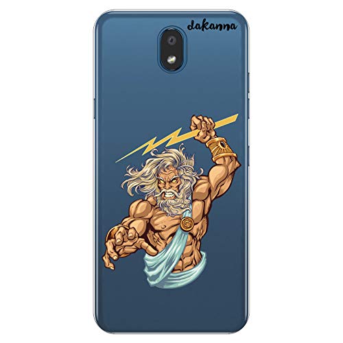 dakanna Transparent Hülle für [LG K30] Flexible Schutzhülle, Design Griechischer Gott Ray von 01-Zeus, Klar TPU Hülle Cover Handyhülle Kompatibel mit LG K30