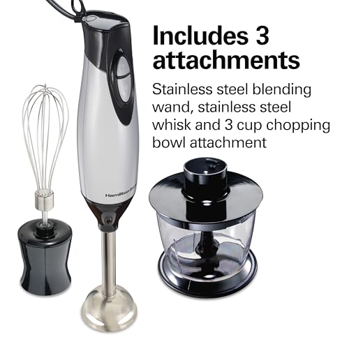 Hamilton Beach 2 Speed Hand Blender with Blending Wand, Whisk and Chopping Bowl Attachments, 59765C by Hamilton Beach - Image 5