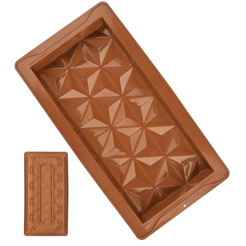 Moldes de silicona para chocolate, moldes de barra de chocolate profundos, moldes de barra de dulces de silicona gruesa profunda, moldes de gelatina de grado alimenticio para chocolates, praliné