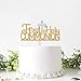 First Communion Cake Topper - It's My Baptism Cake Decoration for Kids - God Bless/Baby Shower/Baby First Birthday Party Supplies, Gold Glitter
