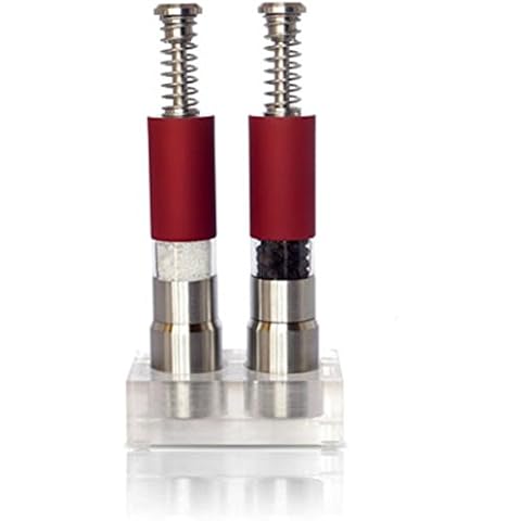Salt And Pepper Grinder Set, Grind Gourmet Original Spring Action Pump & Grind Cooking Gadgets, Spice Grinder, Pepper Mill, Salt N Pepper Grinders, Free Pep Spice and Salt Cover