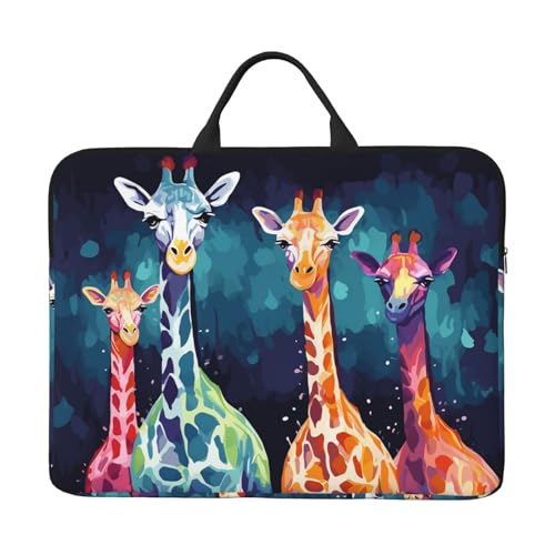 Funda para portátil 14 pulgadas Colorful Giraffe Fans Lovers miniatura 1