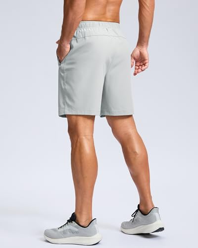 Image of G Gradual Men's Athletic Running Shorts with Zipper Pockets Quick Dry 7 inch / 5 inch / 9 inch Workout Gym Shorts for Basketball Hiking